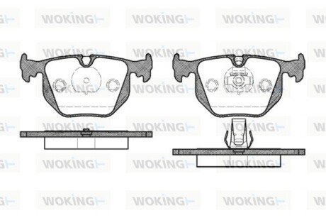 P281320 Гальмівні колодки задн. E46/E34/E39/E38/E31 (90-12) WOKING підбір по vin на Brocar