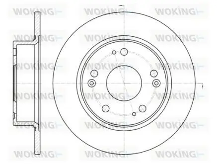 D698400 Гальмівний диск зад. Honda Accord 04-08 (260x10) WOKING підбір по vin на Brocar