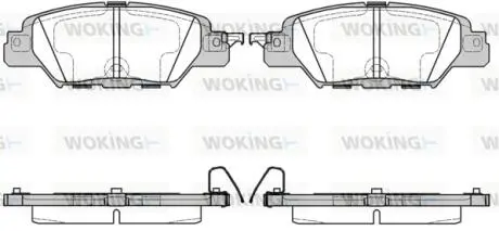 P1777300 Гальмівні колодки задні Mazda CX5 2.0-2.5 15- WOKING підбір по vin на Brocar