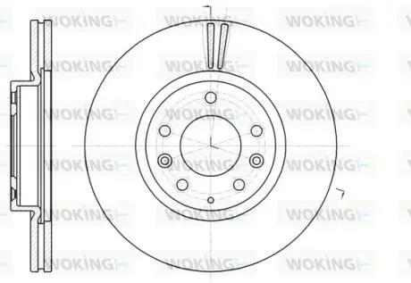 D6123510 Гальмівний диск перед. Mazda 6/Atenza/6 (07-21) WOKING подбор по vin на Brocar