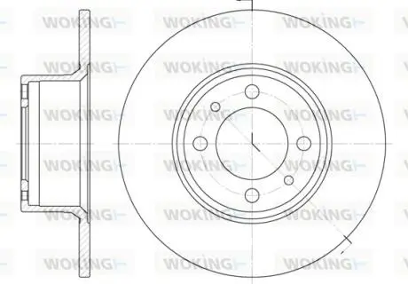 D615600 Гальмівний диск Lada 2101-2107 (252х10) WOKING підбір по vin на Brocar