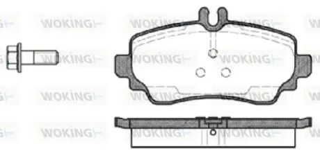 P750300 Гальмівні колодки пер. W168 97-05 WOKING підбір по vin на Brocar
