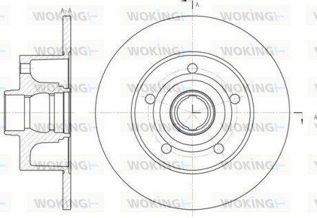 D643100 Гальмівний диск задн. A4/A6 98-04 WOKING підбір по vin на Brocar