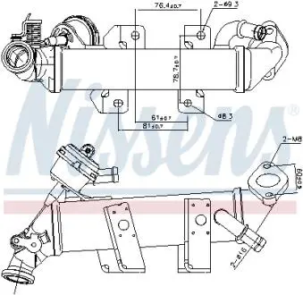 989389 Радіатор відпрацьованих газів NISSENS підбір по vin на Brocar