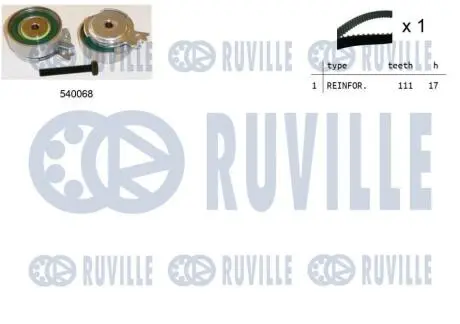 550005 К-кт. ГРМ (ремень+ролик+крепление) OPEL 1,2-2,2: Astra F, Vectra, Corsa,Combo DAEWOO RUVILLE подбор по vin на Brocar