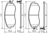 0986495125 SUBARU Колодки тормозные Forester 13-, Outback 09- BOSCH підбір по vin на Brocar