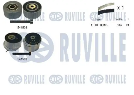 550320 К-кт. ГРМ (ремень+2шт.ролика) Opel RUVILLE подбор по vin на Brocar