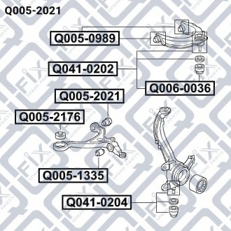 Q0052021 Сайлентблок Q-FIX підбір по vin на Brocar