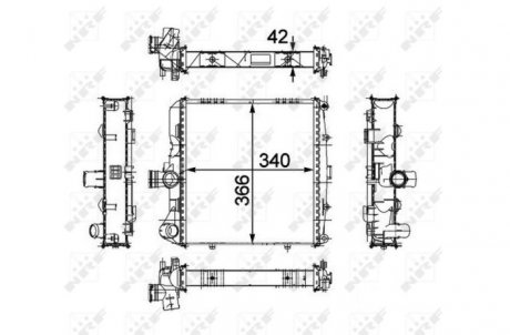 58486 Радиатор, охлаждения дивгателя NRF підбір по vin на Brocar