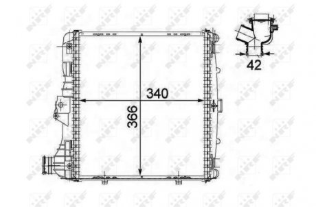 58485 Радиатор, охлаждения дивгателя NRF подбор по vin на Brocar