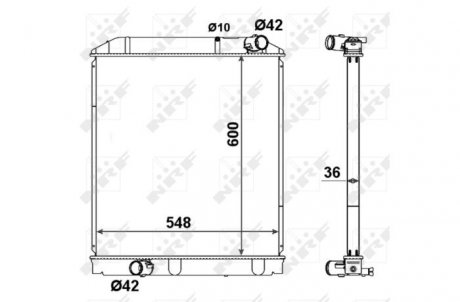 58442 Радиатор, охлаждения дивгателя NRF підбір по vin на Brocar