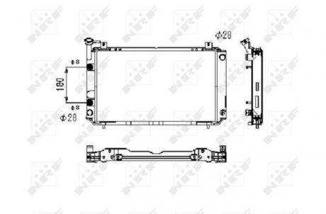 523495 Радиатор, охлаждения дивгателя NRF підбір по vin на Brocar