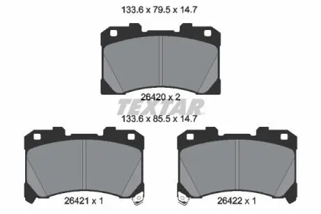 2642001 Автозапчастина TEXTAR підбір по vin на Brocar