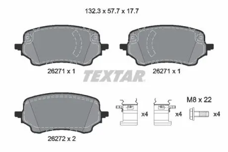 2627101 Автозапчастина TEXTAR підбір по vin на Brocar