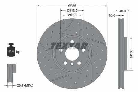 92317105 Автозапчастина TEXTAR підбір по vin на Brocar