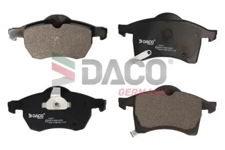 323617 Колодки гальмівні дискові пер. DACO підбір по vin на Brocar