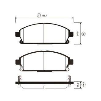 GK0724 Колодки гальм NISSAN X-TRAIL передн. (вир-во CTR) CTR подбор по vin на Brocar