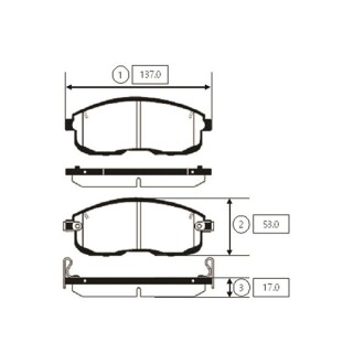 GK0731 Колодки гальм NISSAN VERSA передн. (вир-во CTR) CTR подбор по vin на Brocar