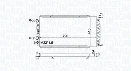 BM1809 Радіатор охолоджування MAGNETI MARELLI підбір по vin на Brocar