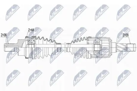 NPWFR159 ПОЛУОСЬ NTY підбір по vin на Brocar