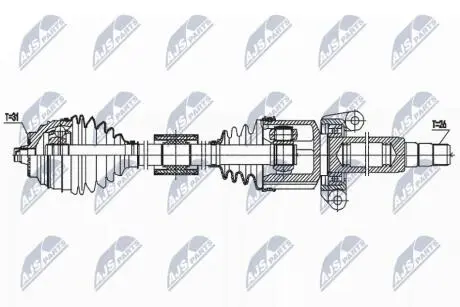 NPWBM188 ПОЛУОСЬ NTY підбір по vin на Brocar