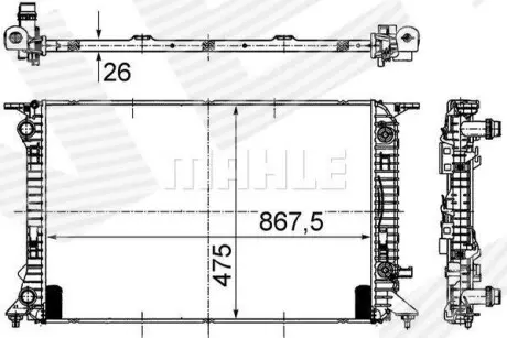 RA655113MH РАДИАТОР SIGNEDA подбор по vin на Brocar