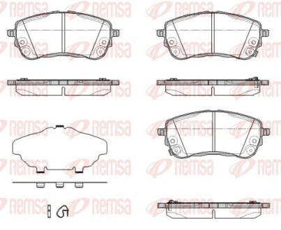 185812 Колодки гальмівні дискові (комплект 4 шт) REMSA підбір по vin на Brocar