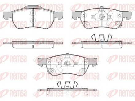 169312 Колодки гальмівні дискові (комплект 4 шт) REMSA підбір по vin на Brocar