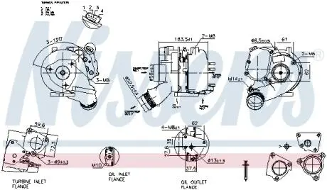 93280 Турбокомпресор NISSENS підбір по vin на Brocar