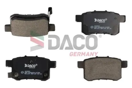 323902 Колодки гальмівні дискові зад. DACO підбір по vin на Brocar