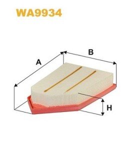 WA9934 Фільтр повітряний WIX FILTERS підбір по vin на Brocar