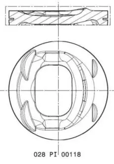 028PI00118002 Поршень MAHLE / KNECHT підбір по vin на Brocar