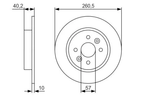 0986479S85 Гальмівний диск BOSCH підбір по vin на Brocar