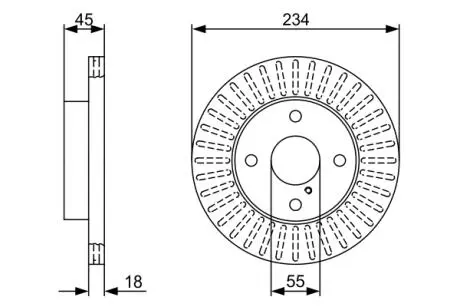 0986479V65 Диск тормозной передний 323 -98 BOSCH подбор по vin на Brocar