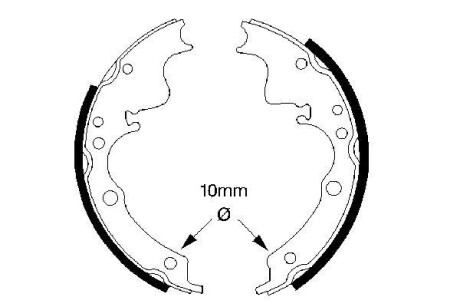 0986487347 DAF Щеки тормозные 400 89-94 BOSCH подбор по vin на Brocar