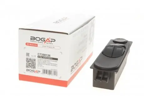 C7358126 Перемикач склопідйомника BOGAP підбір по vin на Brocar