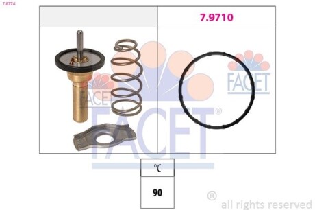 78774 Термостат, охлаждающая жидкость FACET подбор по vin на Brocar