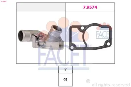78664 Термостат, охлаждающая жидкость FACET подбор по vin на Brocar
