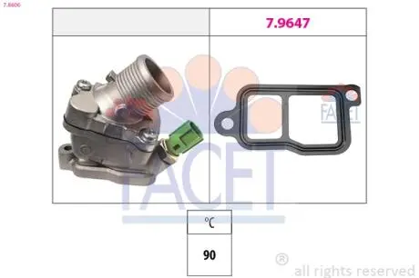 78606 Термостат, охлаждающая жидкость FACET підбір по vin на Brocar