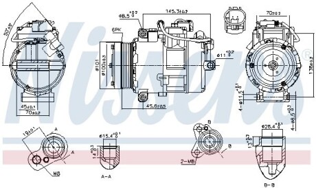 890012 Компрессор, кондиционер NISSENS підбір по vin на Brocar