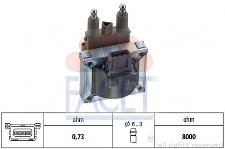 96177 Котушка запалювання FACET подбор по vin на Brocar