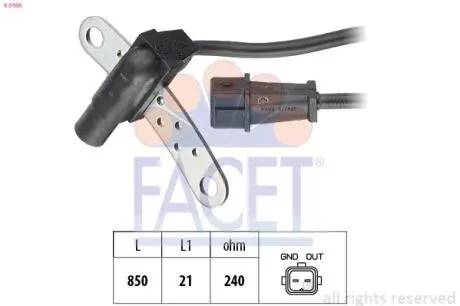 90165 Датчик импульсов FACET подбор по vin на Brocar
