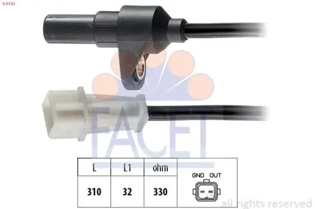 90142 Датчик импульсов FACET підбір по vin на Brocar