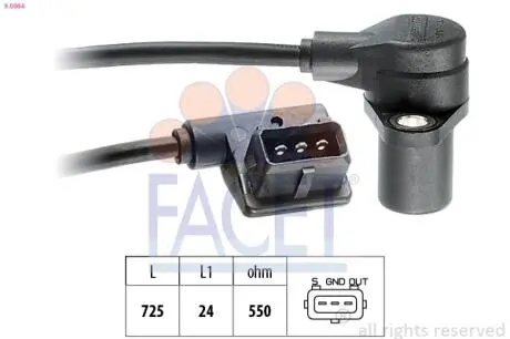 90064 Датчик импульсов FACET підбір по vin на Brocar