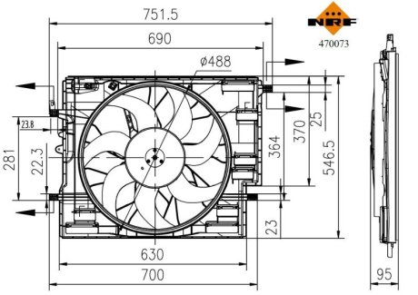 470073 Автозапчастина NRF підбір по vin на Brocar