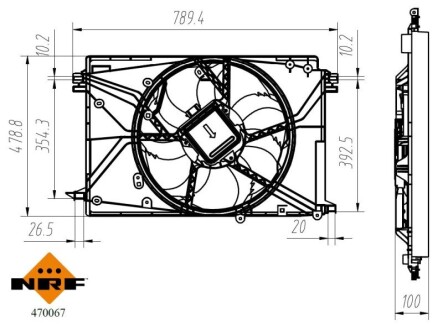 470067 Автозапчастина NRF підбір по vin на Brocar