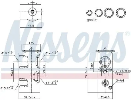 999426 Клапан розширювальний кондиціонера NISSENS підбір по vin на Brocar