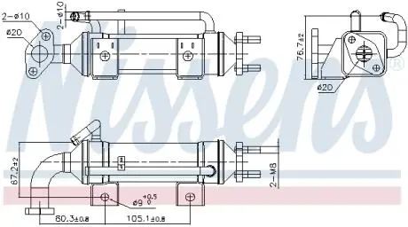 989435 Рециркуляція відпрацьов. газів NISSENS підбір по vin на Brocar
