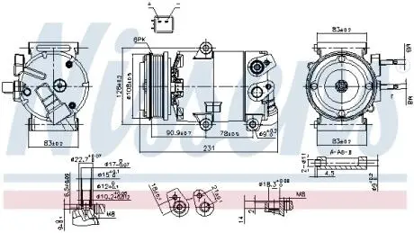 890588 Компресор кондиціонера NISSENS підбір по vin на Brocar