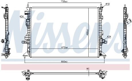 606908 Радіатор NISSENS підбір по vin на Brocar